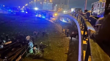 إصابة 22 فرد أمن مركزي بحادث انقلاب سيارة ترحيلات في البحيرة اليوم